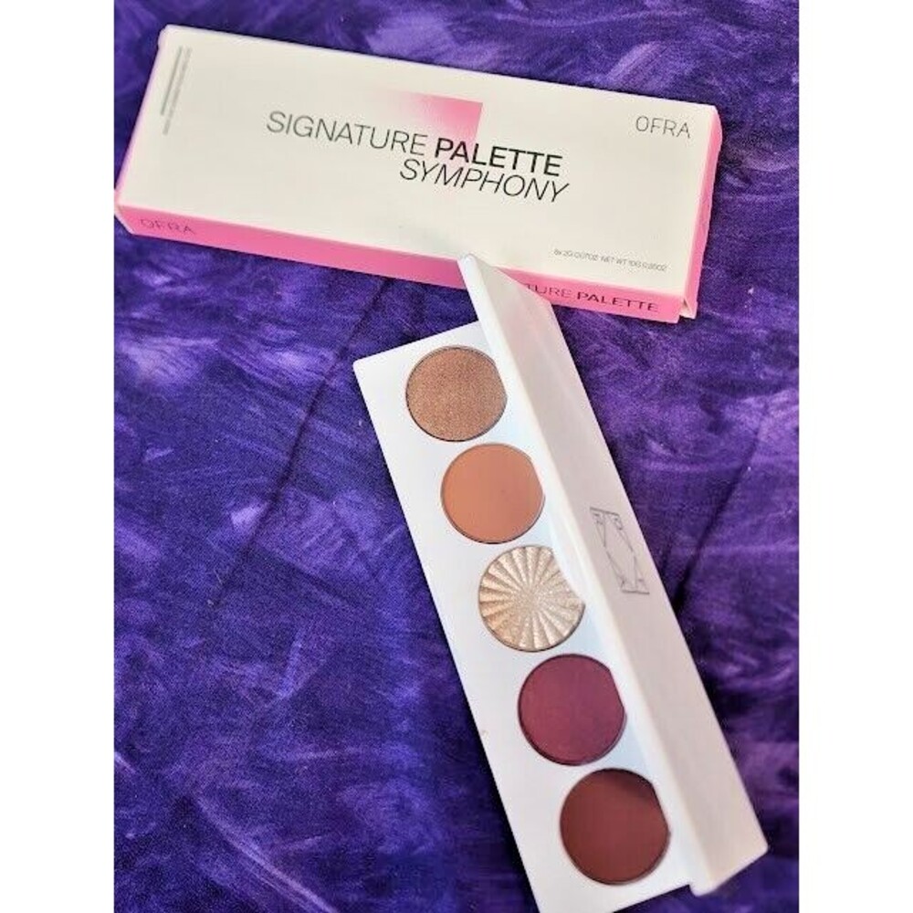 Ofra Signature Palette Eyeshadow 5 Pan Shade Symphony Wet Dry Color Mauves Warm